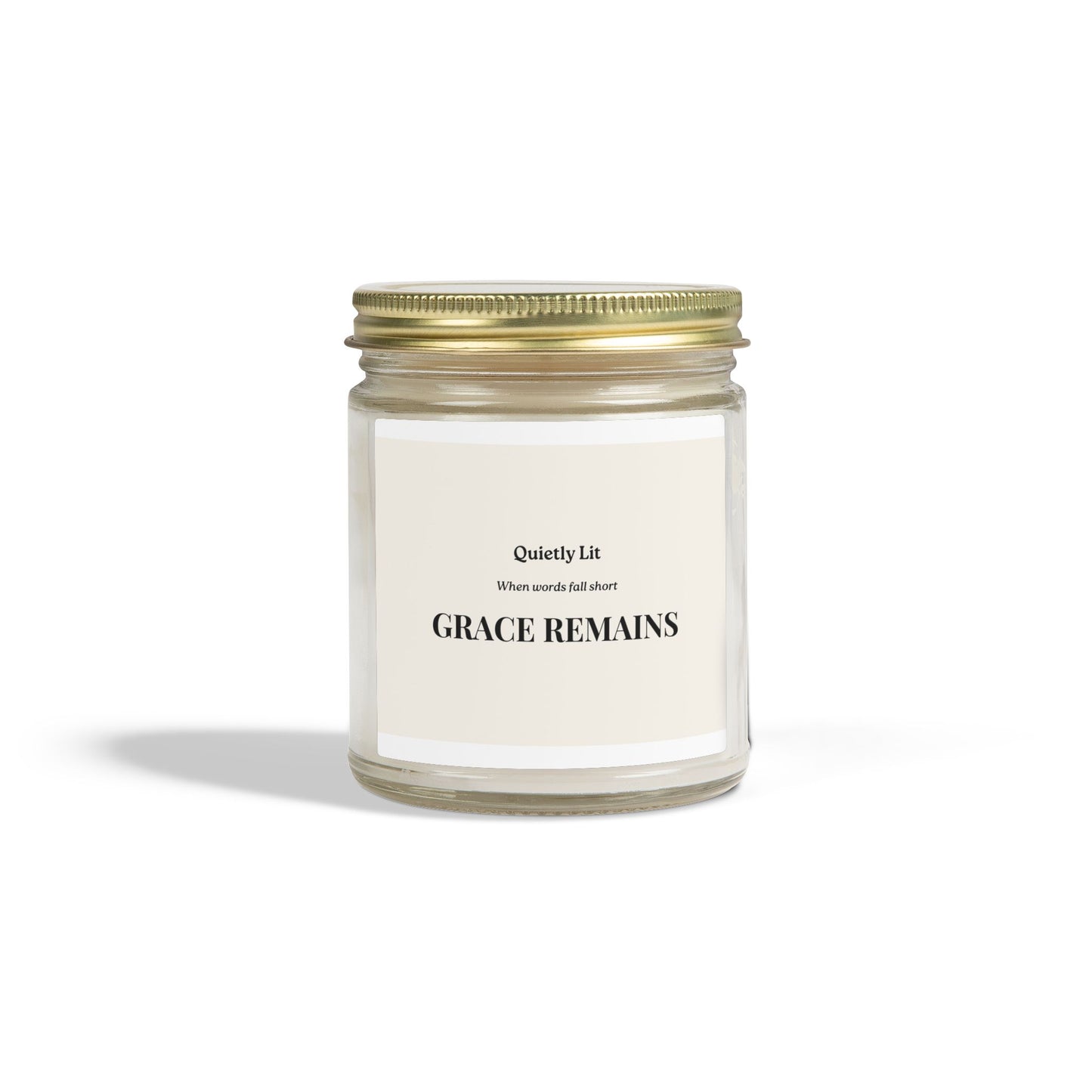Scented Candle — Coconut Apricot Wax (4oz & 9oz) — 'GRACE REMAINS' Soothing Home Fragrance