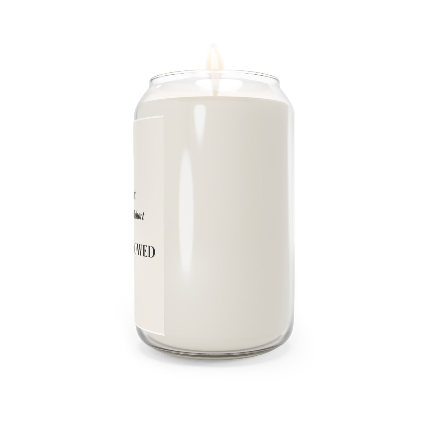 Scented Soy Candle (13.75oz) — "Rest Is Allowed" Quietly Lit Aromatherapy Jar