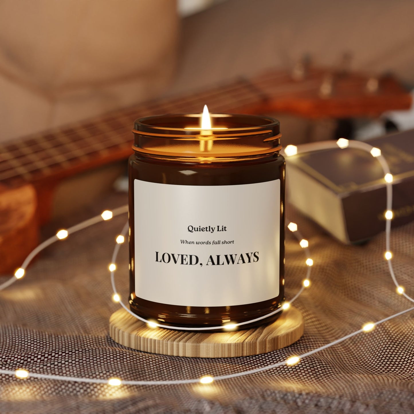 Loved, Always Scented Soy Candle — Amber Jar Memorial & Self-Care Candle
