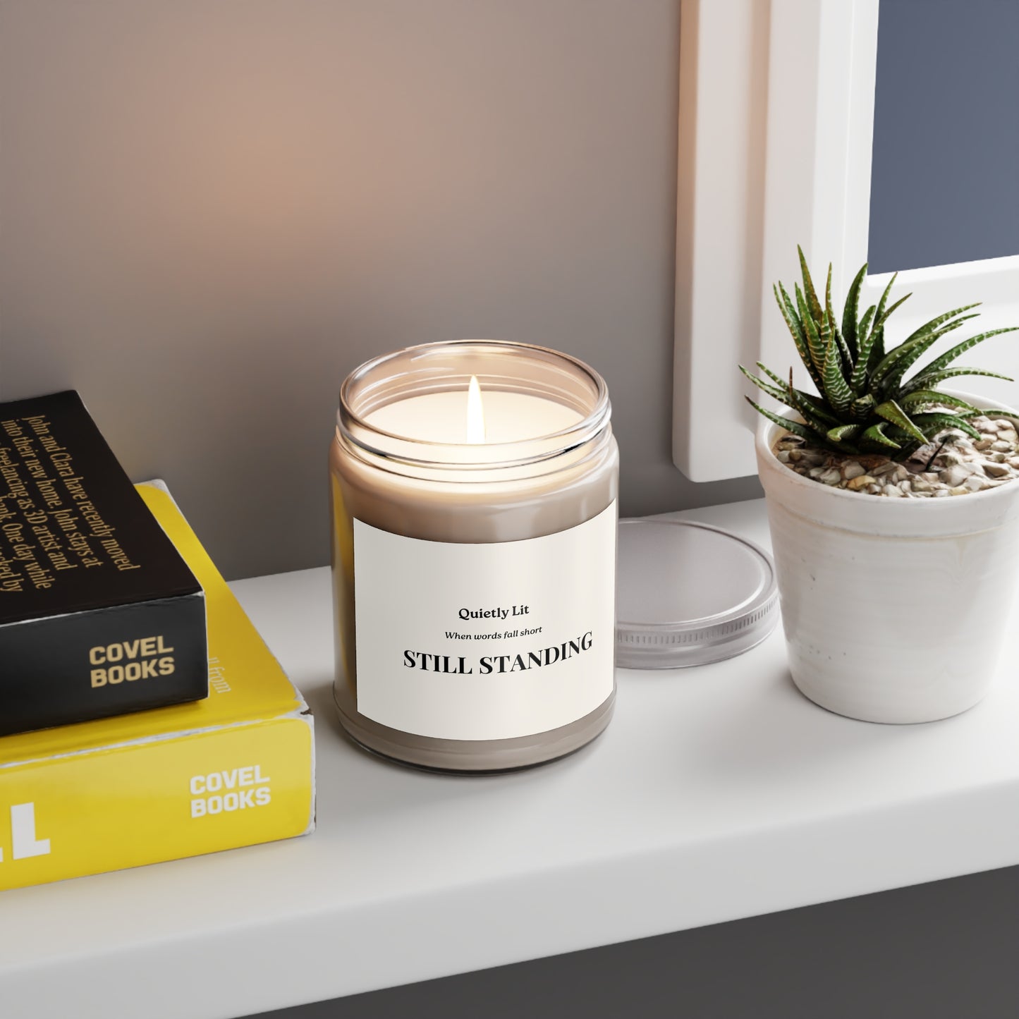 Still Standing Scented Soy Candle – 9oz "Quietly Lit" Inspirational Jar